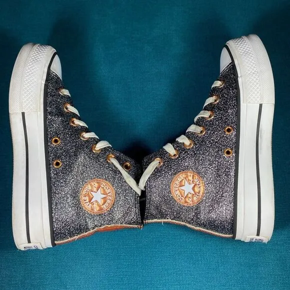 Size 6 - Women’s Converse Platform metallic glitter shoes