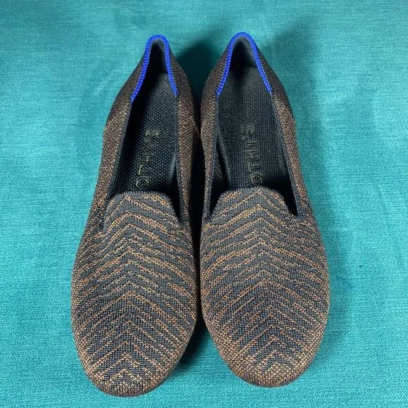 Size 7 - Women’s Rothy’s the Loafer Metallic Stripes shoes