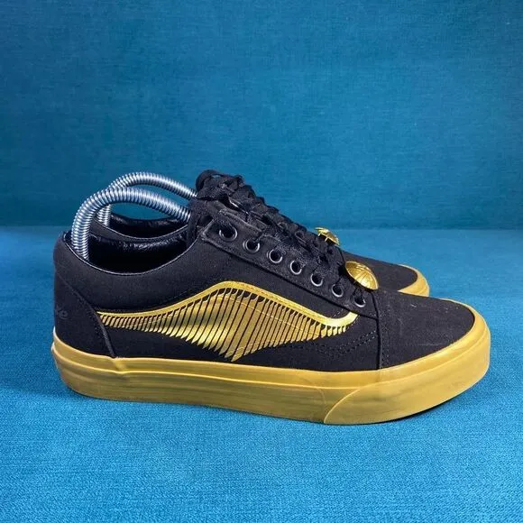 Size 8M/9.5women - Vans Harry Potter golden snitch shoes