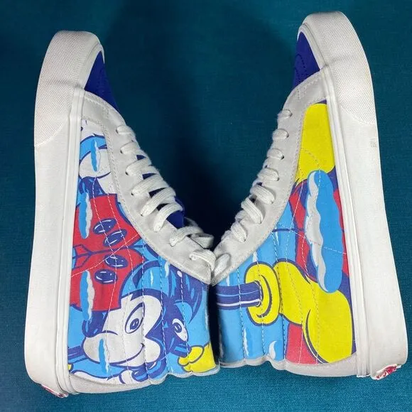 Size 9M/10.5women - Vans SK8 Hi Mickey 90th anniversary shoes