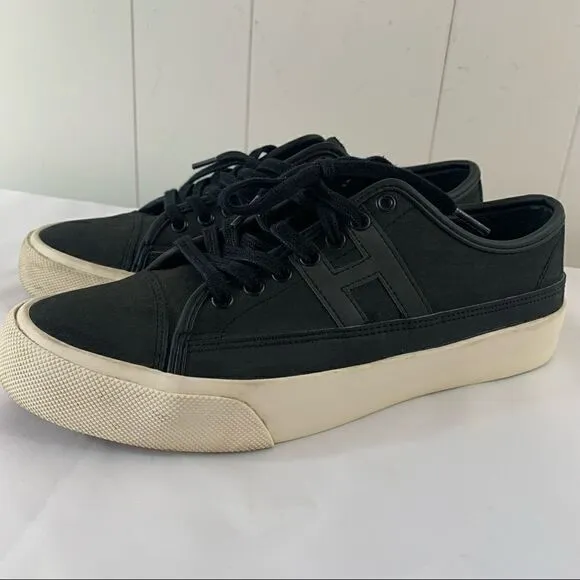 Skater Shoes HUF Black Leather Lace Up Skate Shoe Sneaker 7.5