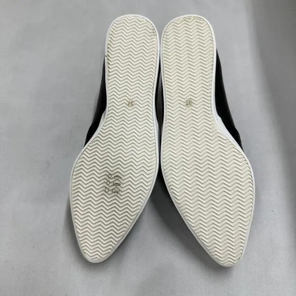Sleek Black Textured Slip-On Shoes (37)