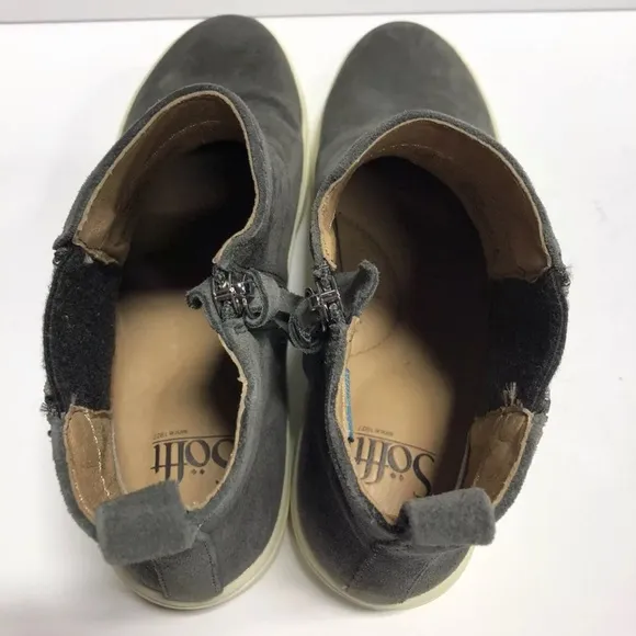Sofft Women’s Britton Zip Smoke Suede Booties, Size US 7M, EUR 38