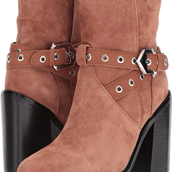 SOL SANA TESSA SUEDE LEATHER MOTO HARNESS ANKLE BOOTIES NWT SZ EUR 41 US 10