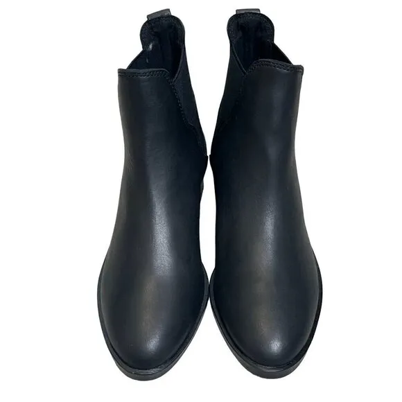 Soludos Marfa Black Leather Chelsea Ankle Bootie Size 5 NWOB
