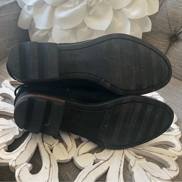 Sorel Black Suede Leather Ankle Boots Women’s 8.5