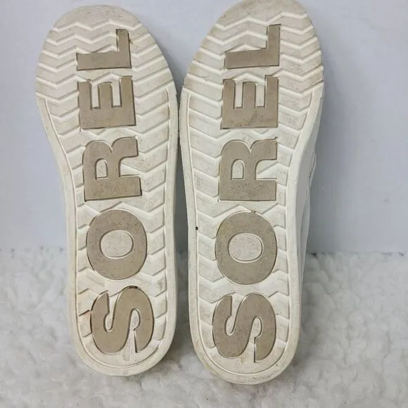 Sorel Campsneak Womens Size 8.5 Slip on Shoes White Leather