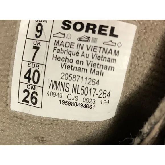 Sorel Caribou Platform Sneakers Women's Size 9 Leather Shoes