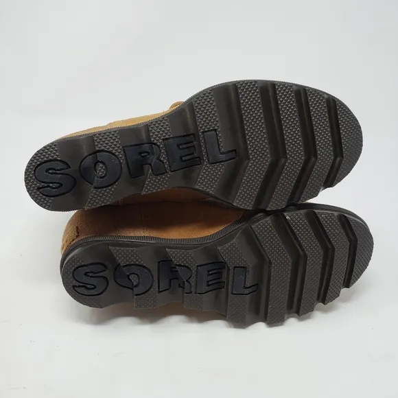 Sorel Joan of Arctic tan suede wedge boots size 5 big girls