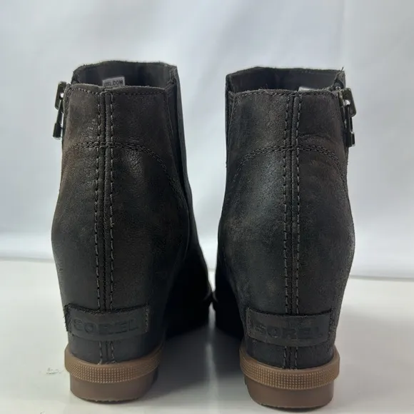 Sorel Joan Of Arctic Wedge II Brown Suede Women’s Ankle Boots