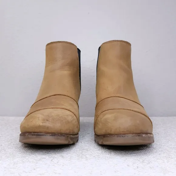 SOREL Lea Wedge Heeled Chelsea Ankle Booties US 11