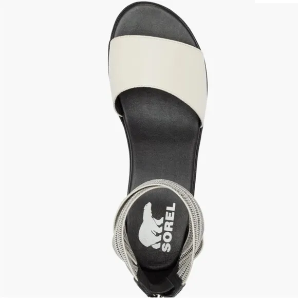 Sorel Women's Black and White Platform Sandals