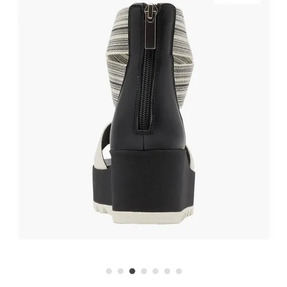 Sorel Women's Black and White Platform Sandals