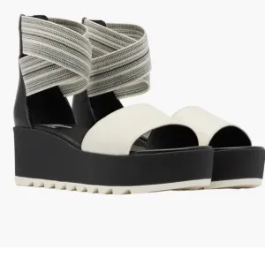 Sorel Women's Black and White Platform Sandals