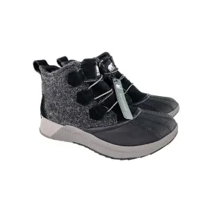 Sorel Women's Out N About III Classic Booties US 9.5 Black Felt Lace-Up Boots