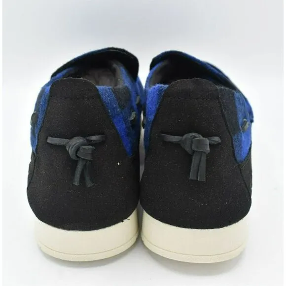 Sperry Mens Size 13 Moc Sider Buffalo Checkered Blue Black Plaid Slip On Shoes