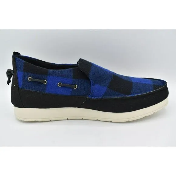 Sperry Mens Size 13 Moc Sider Buffalo Checkered Blue Black Plaid Slip On Shoes