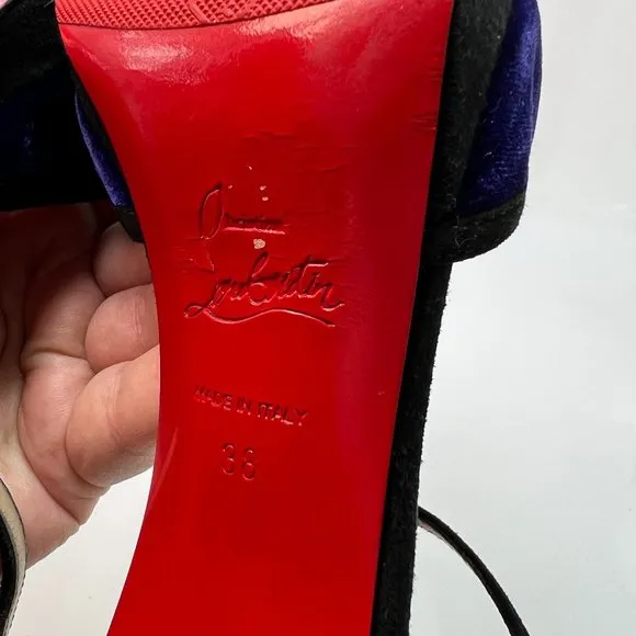 🌷❤️‍🔥SPRING SALE 🔥 FINAL PRICE🌷💥Christian Louboutin Velevt Oeooo Sandals 38