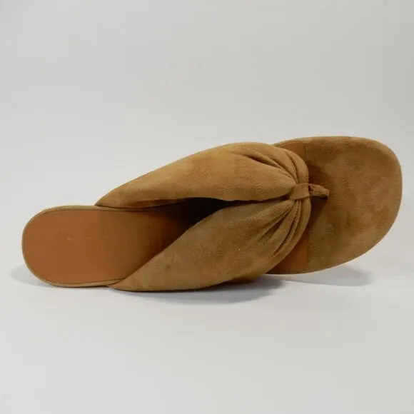 STAUD Dahlia Espadrille Wedge Sandals Size 39 9 Camel Suede Leather NEW $395