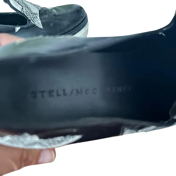 STELLA MCCARTNEY BINX VEGAN LEATHER STAR PLATFORMS SIZE 36