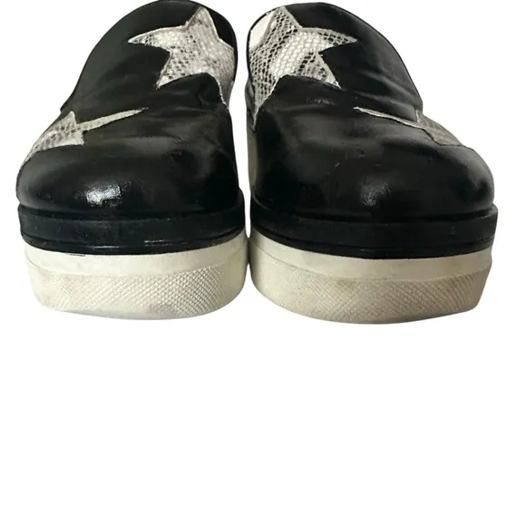 STELLA MCCARTNEY BINX VEGAN LEATHER STAR PLATFORMS SIZE 36