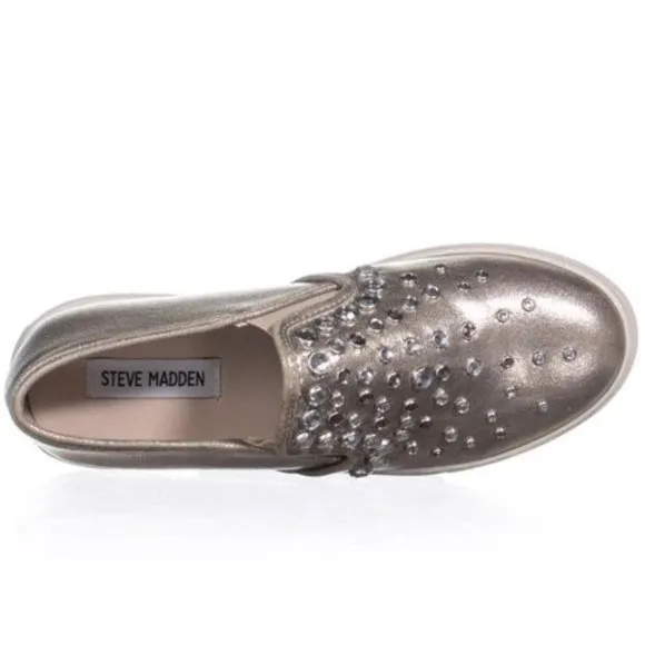 Steve Madden Ellis Metal Multi Slip On Sneaker Flats Shoes 10 New