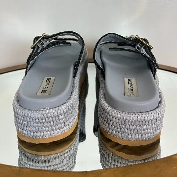 STEVE MADDEN Karrigan Womens Platform Sandals in Blue Multi Size US 8.5