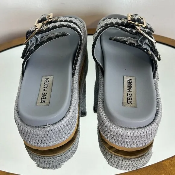 STEVE MADDEN Karrigan Womens Platform Sandals in Blue Multi Size US 8.5