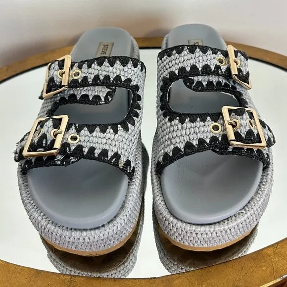 STEVE MADDEN Karrigan Womens Platform Sandals in Blue Multi Size US 8.5