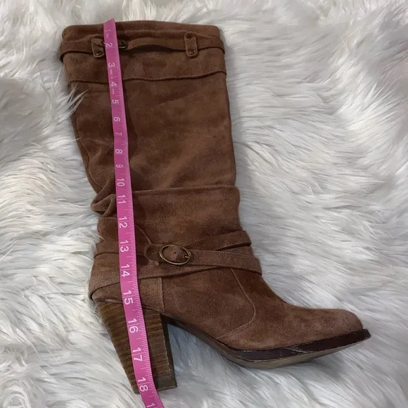 Steve Madden tan suede leather size 9 Evvie boots