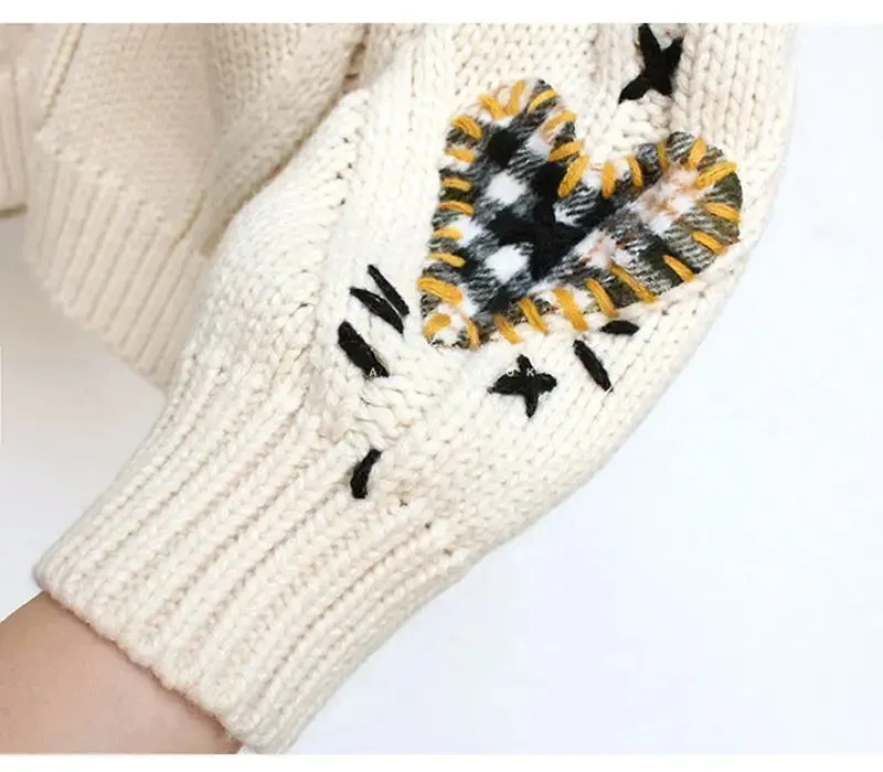 Streetstyle Embroidered Knitted Cardigan