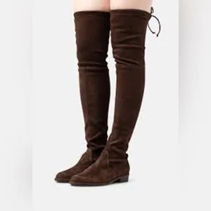Stuart Weitzman Cola Brown Lowland Boots (Suede)