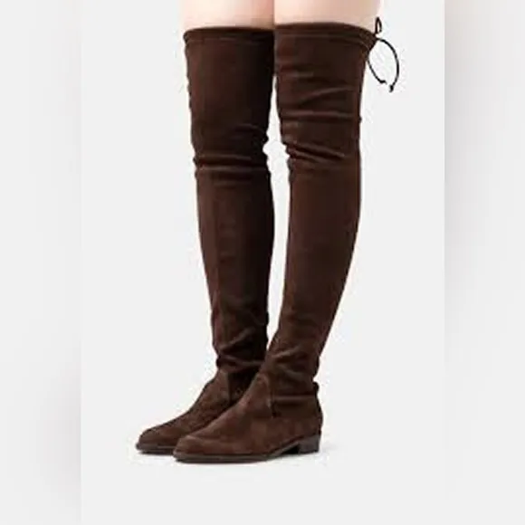 Stuart Weitzman Cola Brown Lowland Boots (Suede)