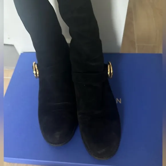 Stuart Weitzman Henley black over the knee suede boots, women’s size 9