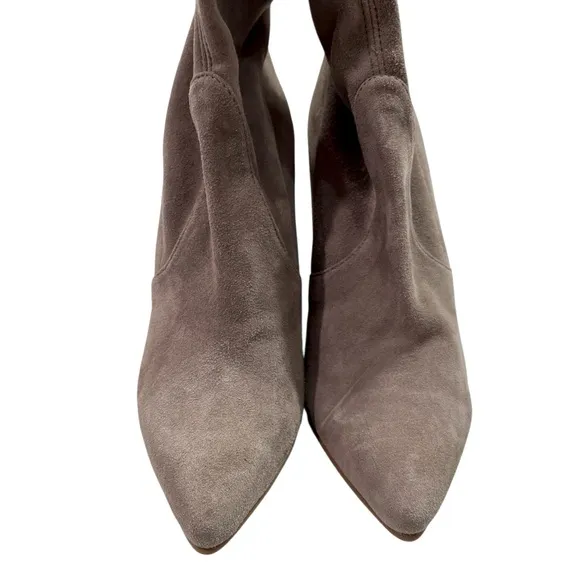 STUART WEITZMAN Suede Tall Over-The-Knee Boots size 6.5 in Taupe