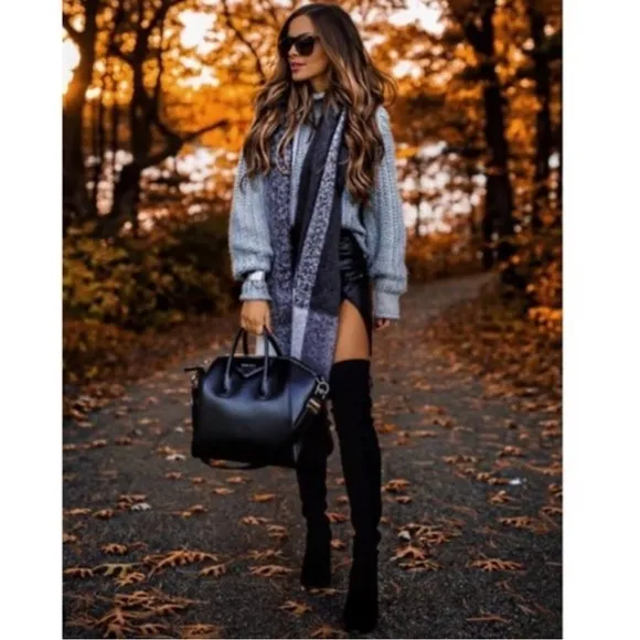 Stuart Weizman Over the knee faux suede boots ‘Jocey’