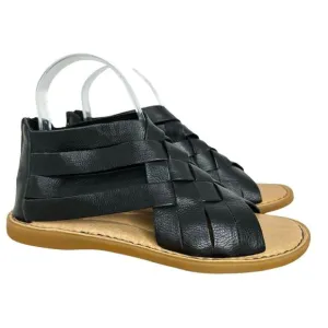 Sundance Catalog Born Iwa Woven Leather Sandals in Black Size 7 NEW