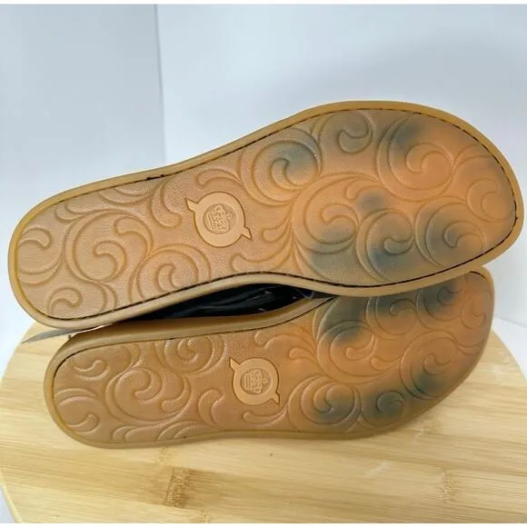 Sundance Catalog Born Iwa Woven Leather Sandals in Black Size 7 NEW