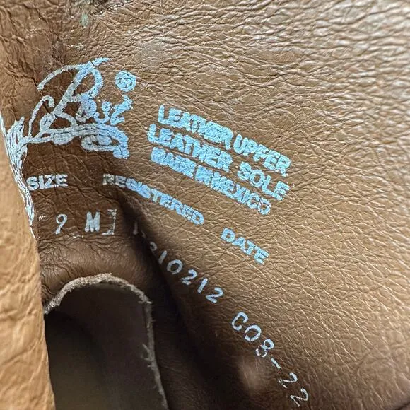 Sundance Catalog Dan Post Studded Cowboy Boots Tan Suede Size 9.5 NEW