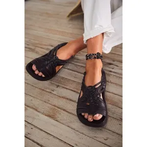 Sundance Malibu Sandals Canyon Classic Vegan Leather Woven Sandals Off White NEW