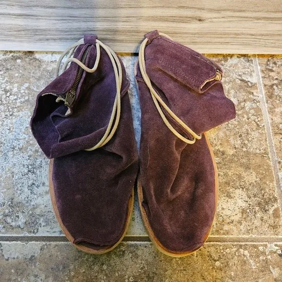 Sundance Satorisan Silverlake Suede Boots Oxblood Burgundy Red