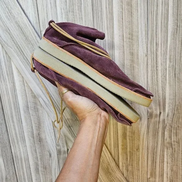Sundance Satorisan Silverlake Suede Boots Oxblood Burgundy Red