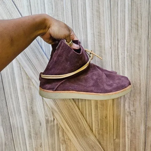 Sundance Satorisan Silverlake Suede Boots Oxblood Burgundy Red