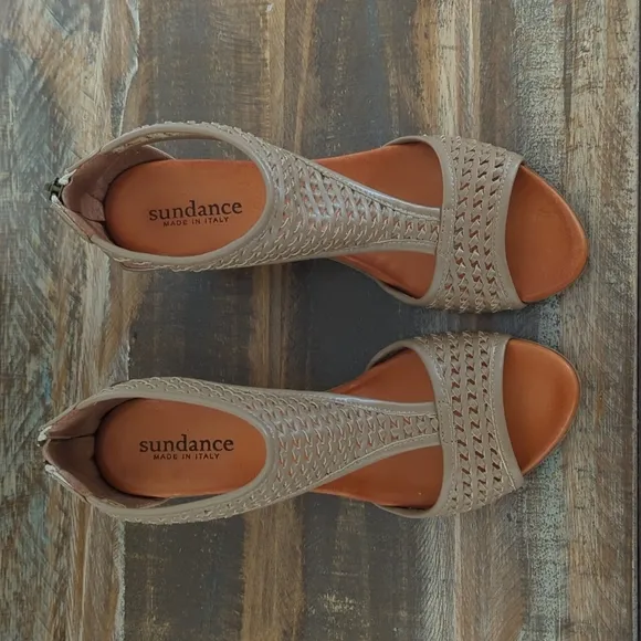 🆕🌿SUNDANCE WOVEN LEATHER SANDALS🌿