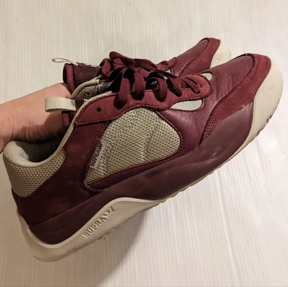 SUPRA Pecos Men's Skate Shoes Sneakers Wine /Stone