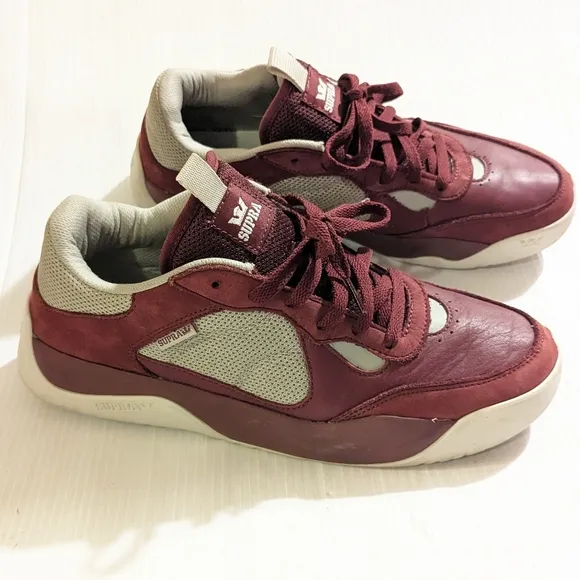 SUPRA Pecos Men's Skate Shoes Sneakers Wine /Stone