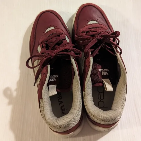 SUPRA Pecos Men's Skate Shoes Sneakers Wine /Stone