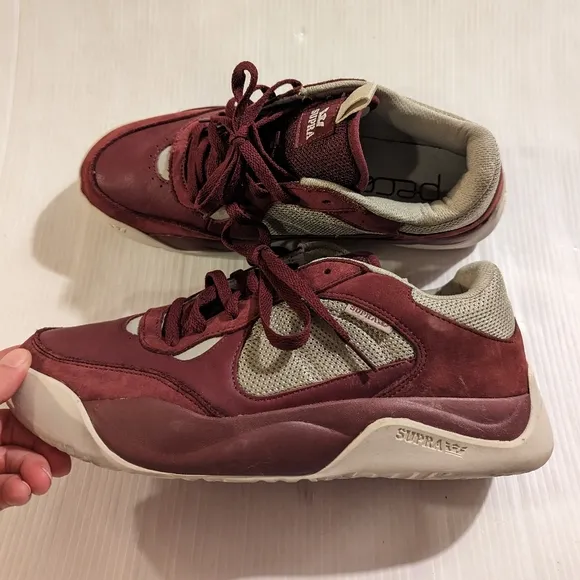 SUPRA Pecos Men's Skate Shoes Sneakers Wine /Stone