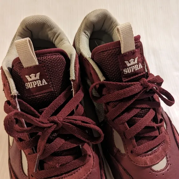 SUPRA Pecos Men's Skate Shoes Sneakers Wine /Stone