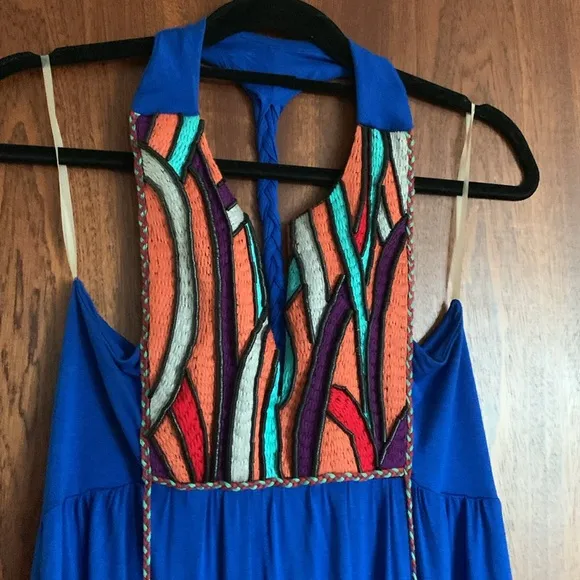 T-Bags Maxi Dress Beaded/Woven Chest